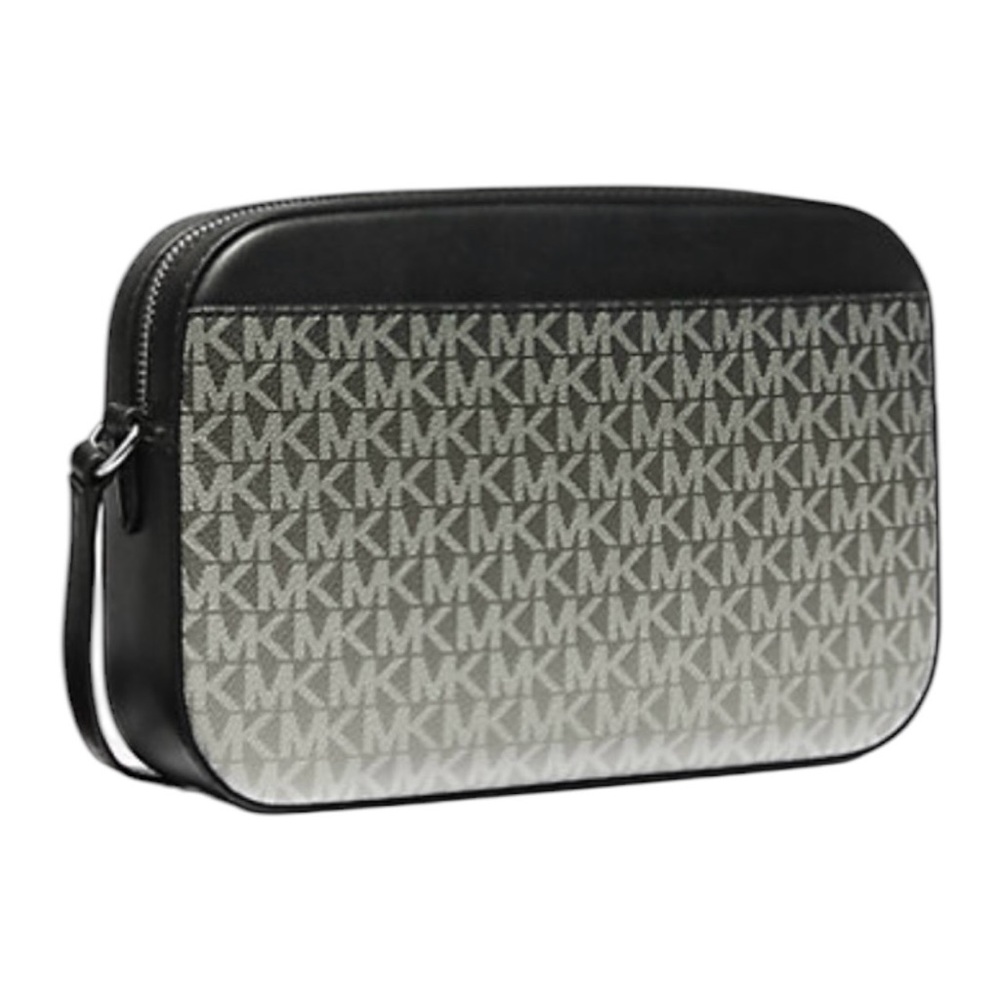 Michael Kors NWT Black and Gray Signature Ombré Jet Set Convertible Crossbody - Picture 2 of 11